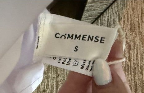 Commense White Drop-Waist Spaghetti Strap Midi Dress