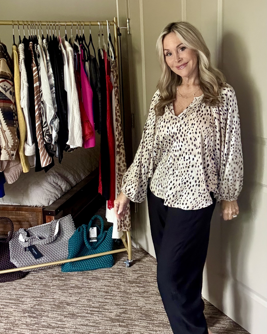 Leopard Print Batwing Top