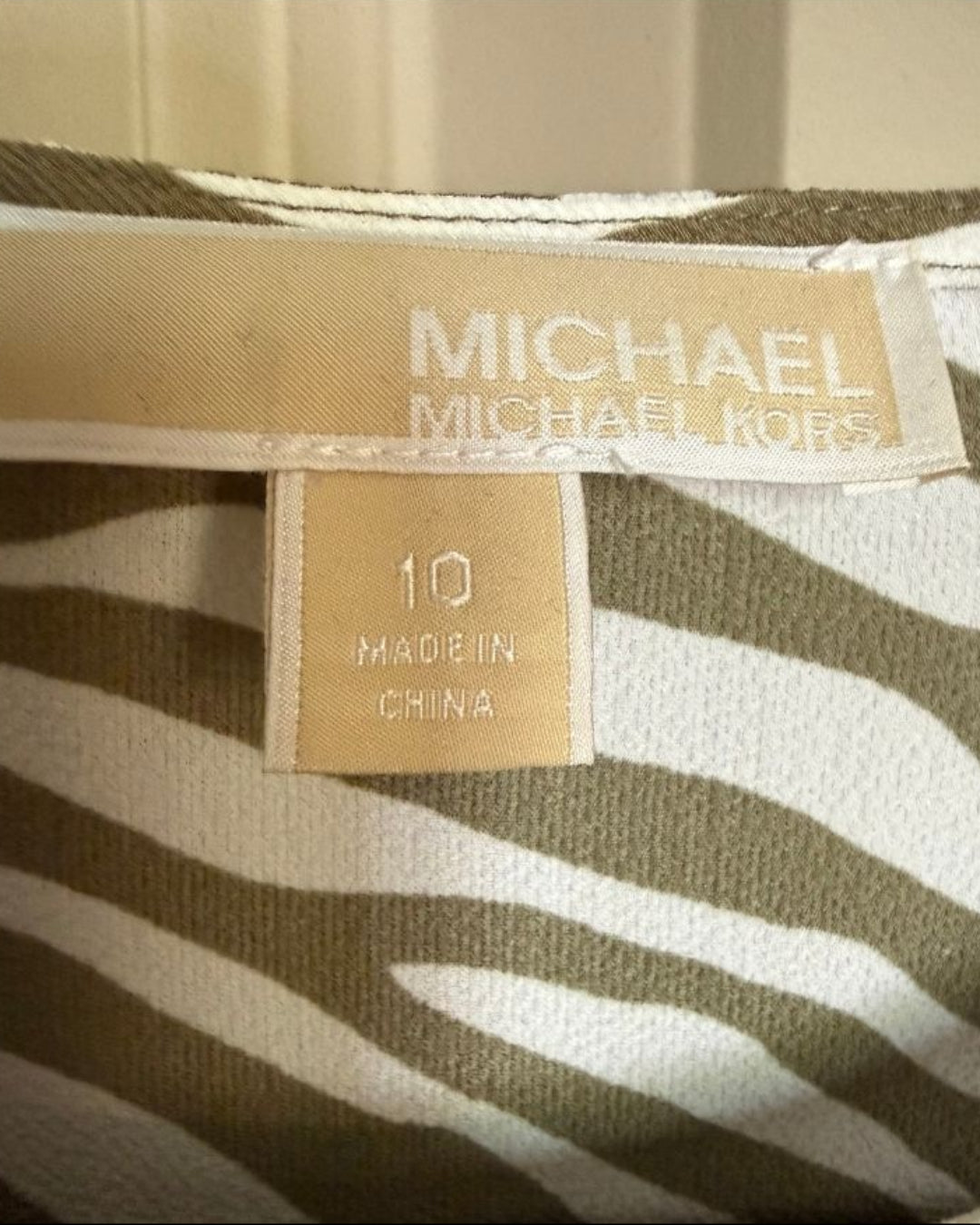 SIZE 10 Michael Kors Olive green Zebra Romper Jumpsuit