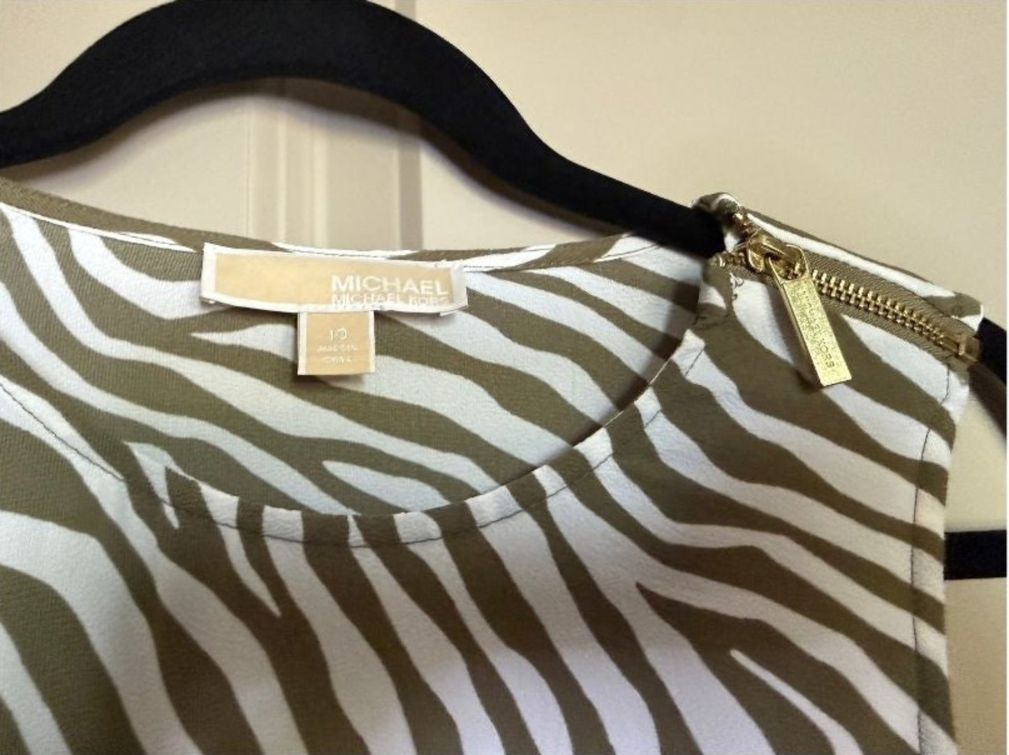 SIZE 10 Michael Kors Olive green Zebra Romper Jumpsuit