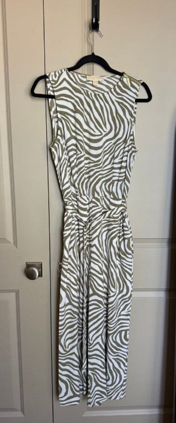 SIZE 10 Michael Kors Olive green Zebra Romper Jumpsuit