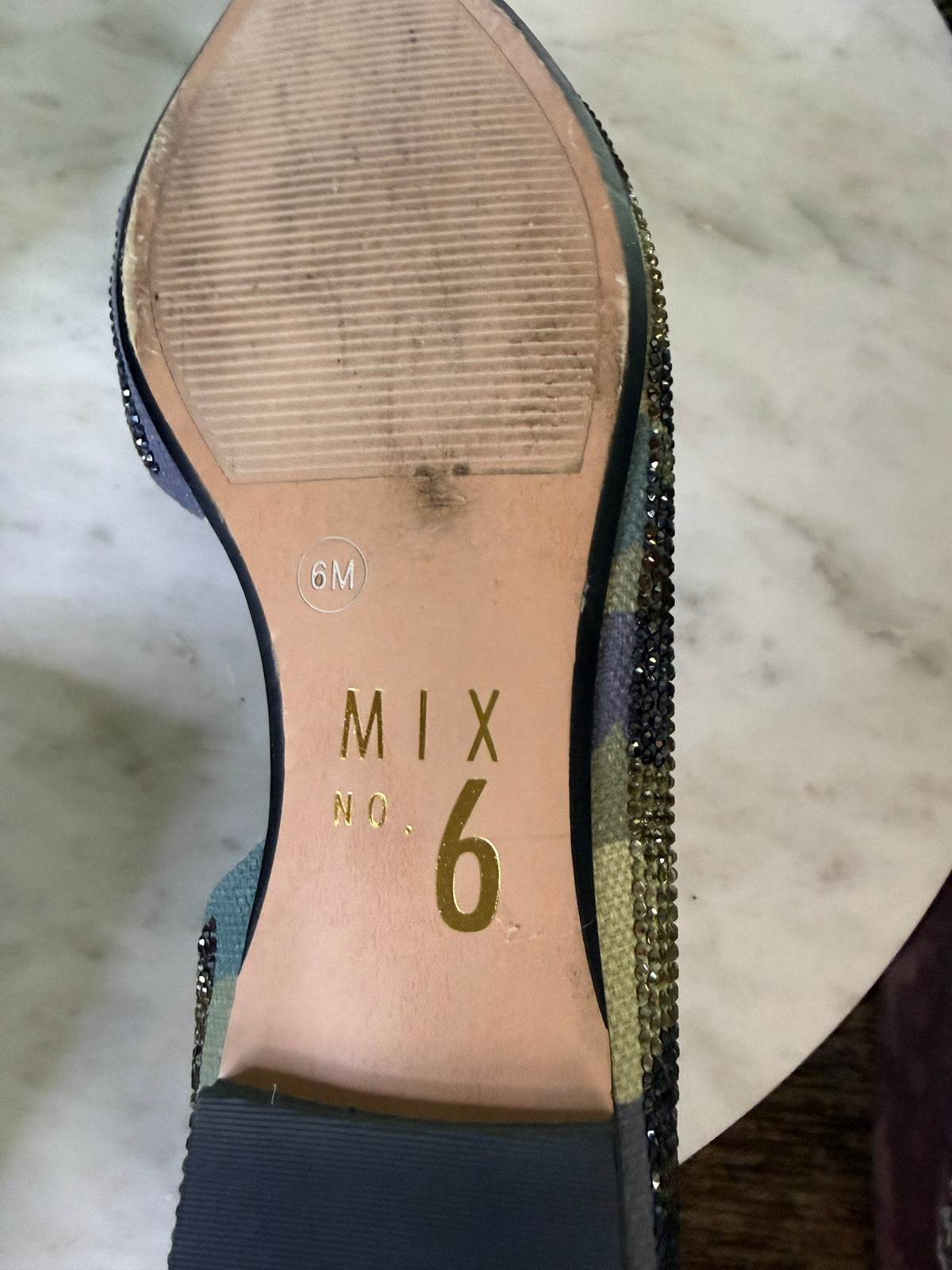 Mix No. 6 Rhinestone Pointed-Toe Flats – Size 6
