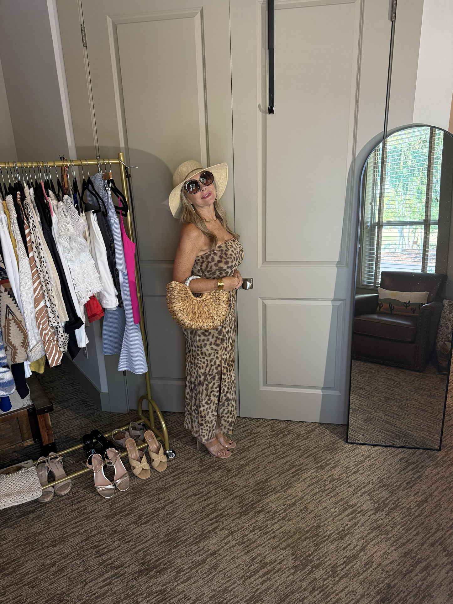 Zara Strapless Mesh Leopard print Maxi dress Sz MEDIUM