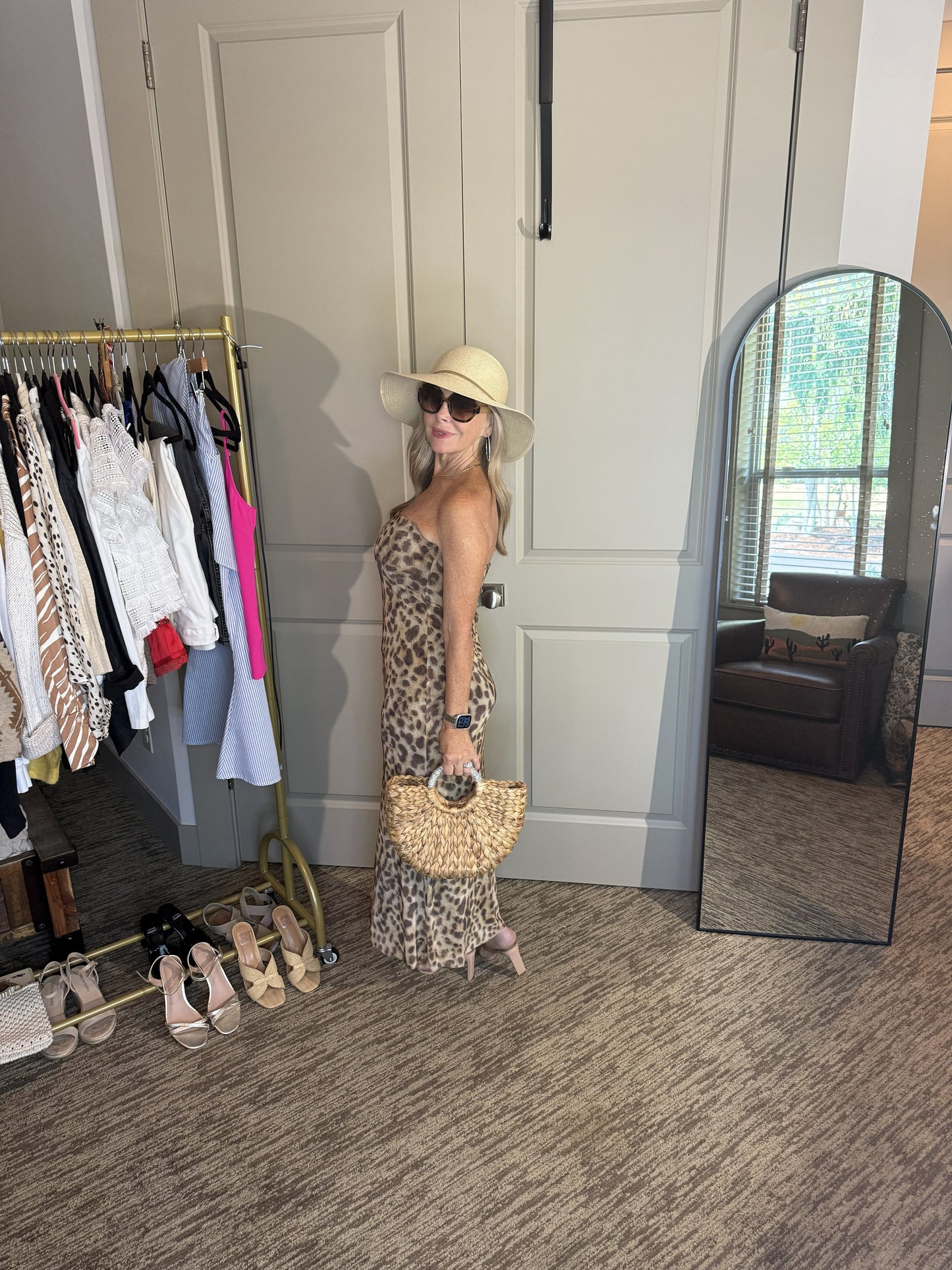 Zara Strapless Mesh Leopard print Maxi dress Sz MEDIUM
