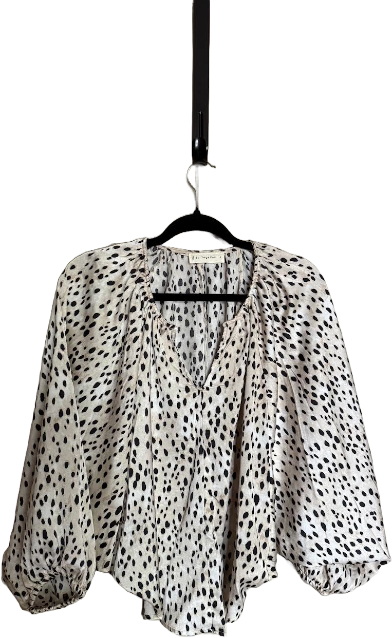 Leopard Print Batwing Top