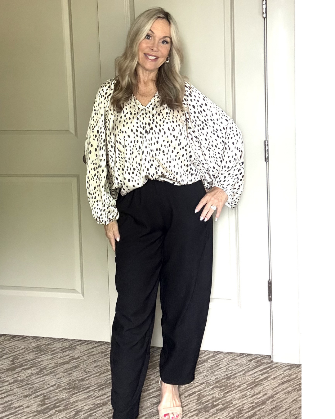 Leopard Print Batwing Top