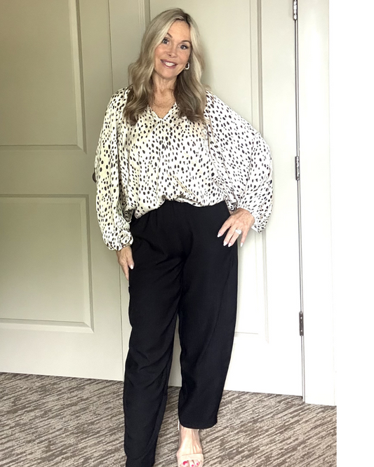 Leopard Print Batwing Top